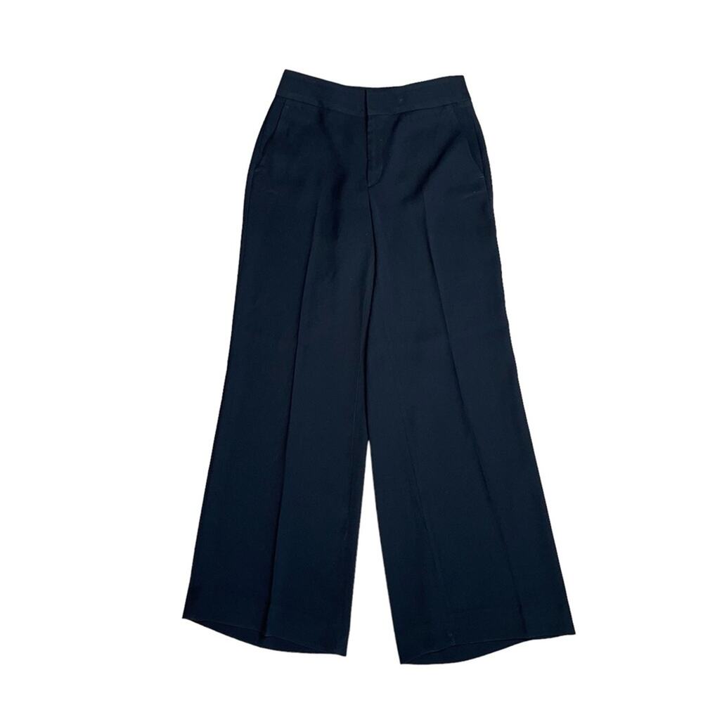 BANANA REPUBLIC Black Flat Front Wide Leg Pants Women’s Size 2